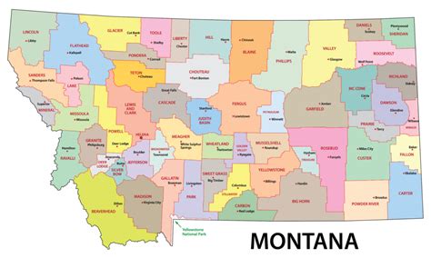 County Map Of Mt