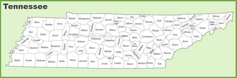 county map of tennessee