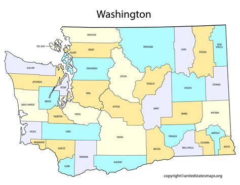 county map of washington