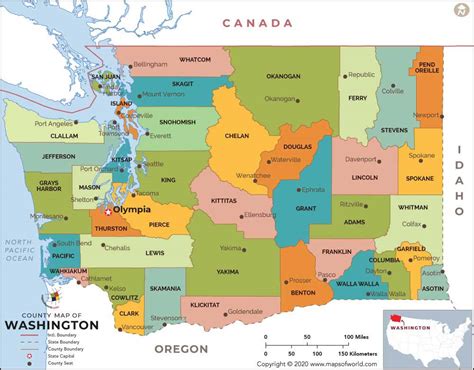 county map washington state