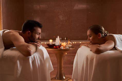couple nude massage