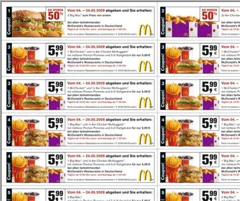 Coupons Mc Donalds