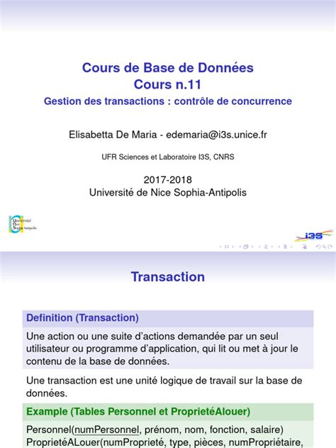 Read Cours De Bases De Donn Ees 
