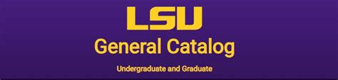 Course Catalog Lsu