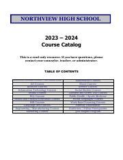 Course Catalog Northview