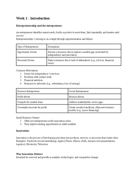Course Guide Ent 101 Introduction To Entrepreneurship