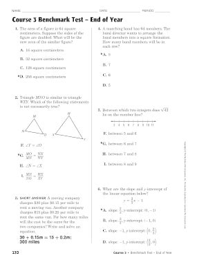 Full Download Course 3 Benchmark Test Math Answers 