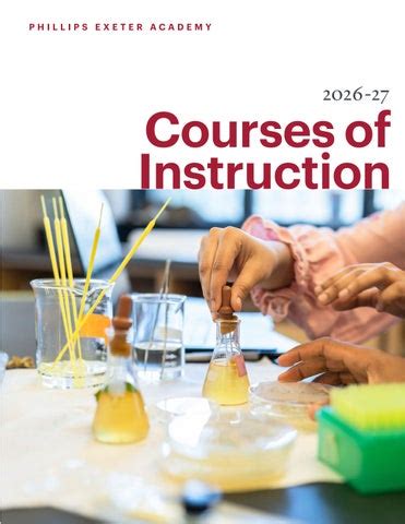 Courses Of Instruction Exeter