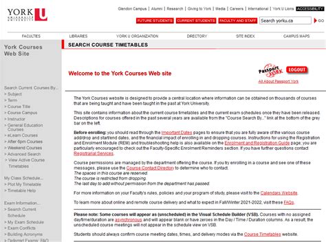 Courses York U