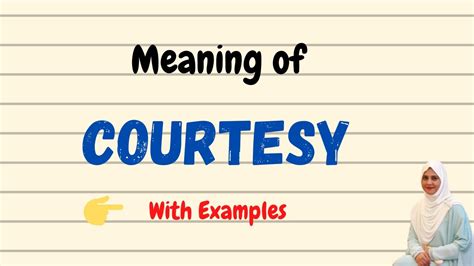 Courtesy Meaning In English Courtesy Writing - Courtesy Writing
