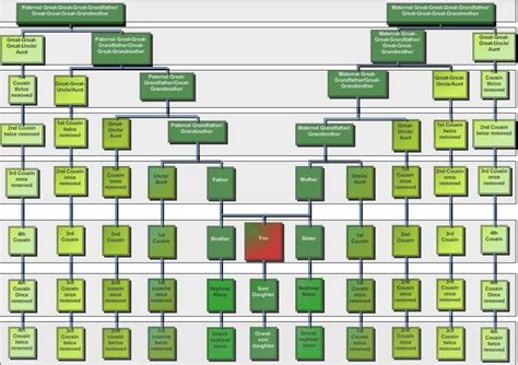 Cousin Tree Chart