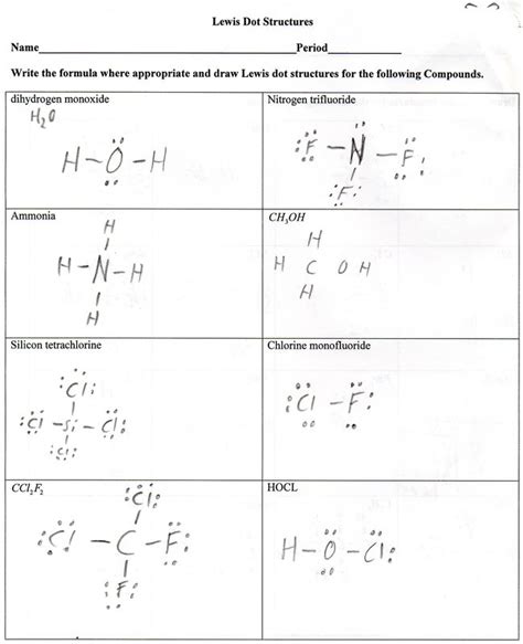 Download Covalent Bonding Lab Lewis Dot Structures Answers 