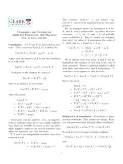 Read Covariance And Correlation Math 217 Probability And 
