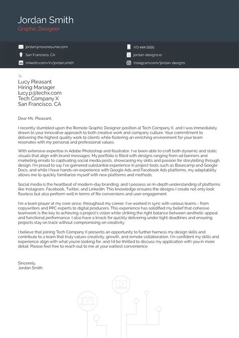 Cover Letter Sample Pdf
