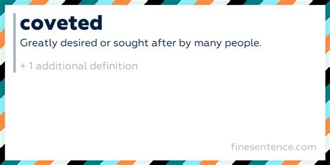 Coveted Meaning
