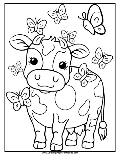 cow coloring sheet