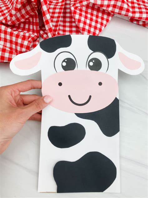 Cow Paper Bag Puppet And Favor Bag Moms Cow Paper Bag Puppet - Cow Paper Bag Puppet