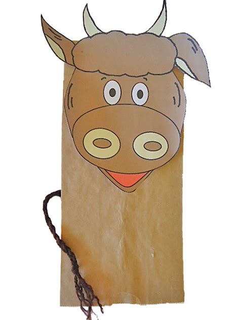 Cow Paper Bag Puppet Sunday School Crafts Cow Paper Bag Puppet - Cow Paper Bag Puppet