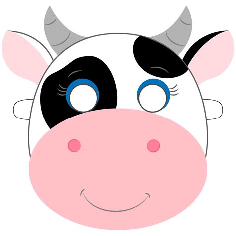Download Cow Paper Mask Template Printable 