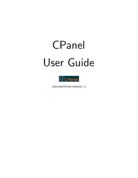 Cpanel User Guide