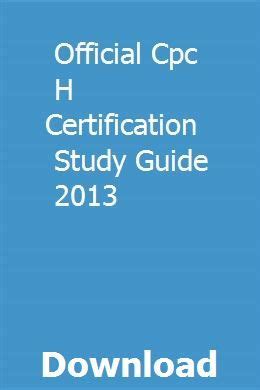 Read Online Cpc H Study Guide 2013 