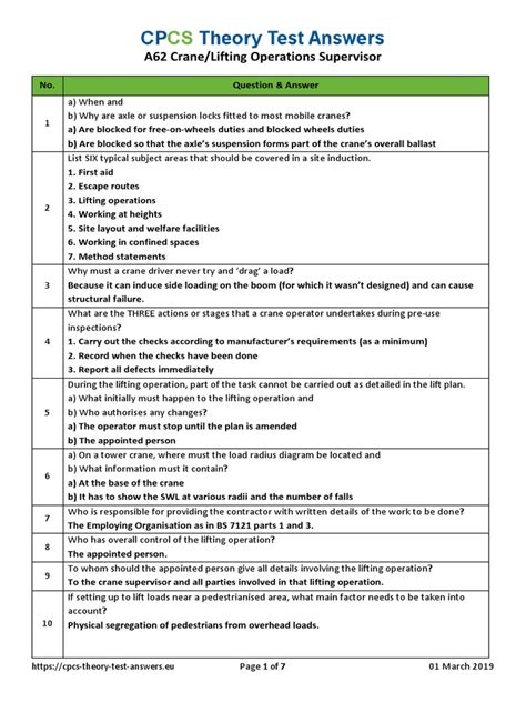 Cpcs Technical Test Theory A62 Answers