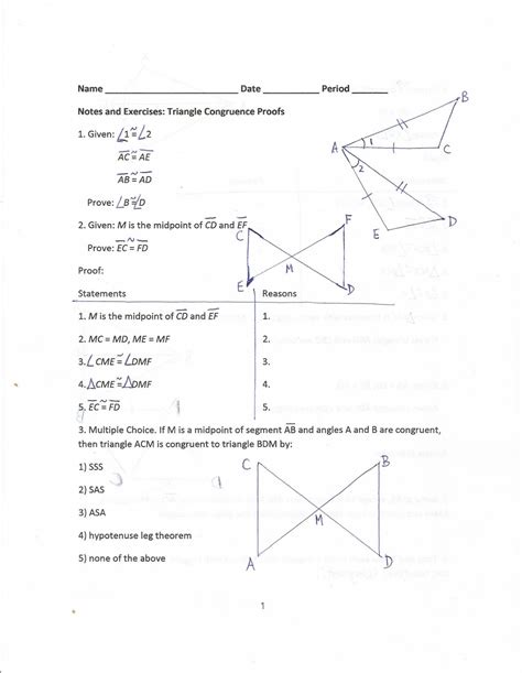Cpctc Proofs Worksheets K12 Workbook Cpctc Proofs Worksheet With Answers - Cpctc Proofs Worksheet With Answers