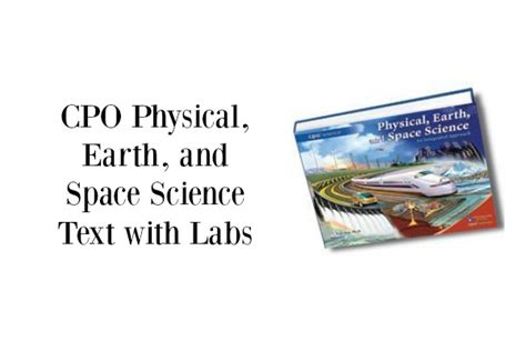 Cpo Physical Earth And Space Science Plans Eclectic Physical Science Cpo - Physical Science Cpo