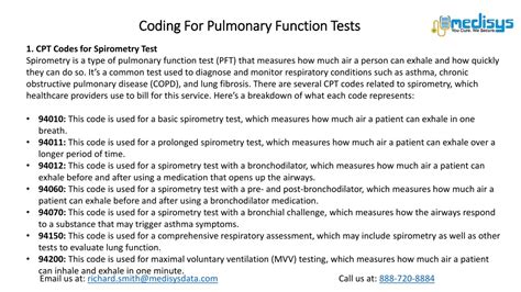 Read Cpt Code For Pulmonary Function Test 