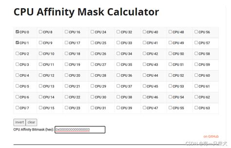 cpu affinity mask calculator