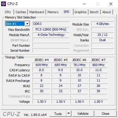 cpu z memory slots
