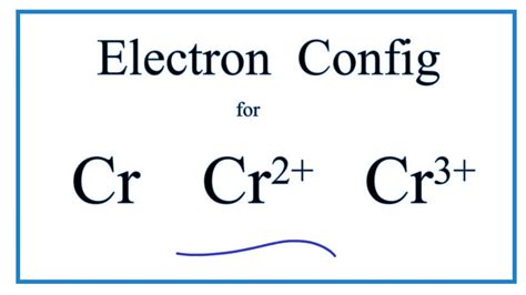 Cr3 Electron Configuration