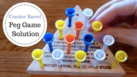 Cracker Barrel Peg Game Solution