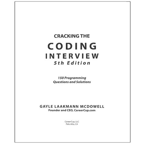 Cracking The Coding Interview 5th Edition Download