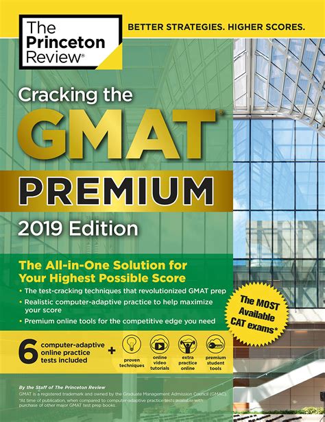 Download Cracking The Gmat Premium Edition With 6 Computer Adaptive Practice Tests 2018 The All In One Solution For Your Highest Possible Score Graduate School Test Preparation 