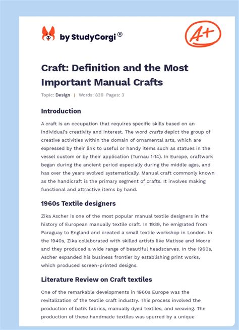 craft definition