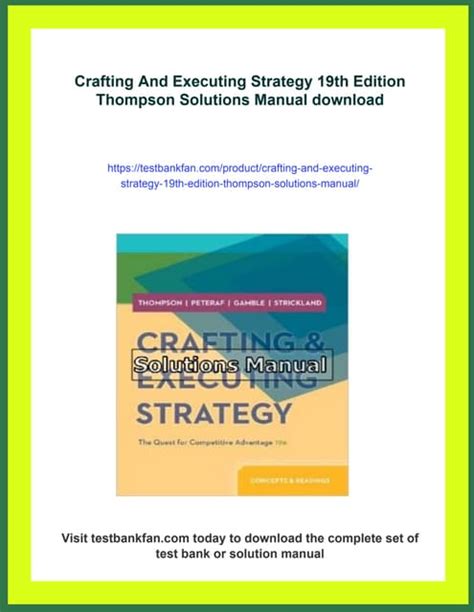 Crafting And Executing Strategy 19 Edition