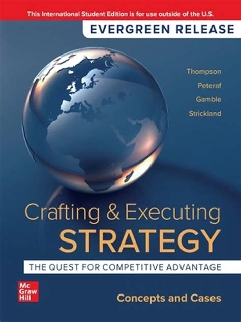 crafting and executing strategy the quest for competitive advantage concepts and cases 15th edition