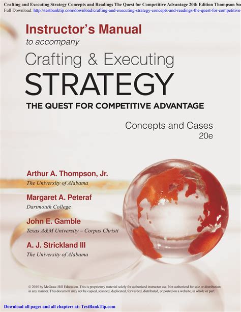 Read Crafting And Executing Strategy 20Th Edition Pdf Free Download 