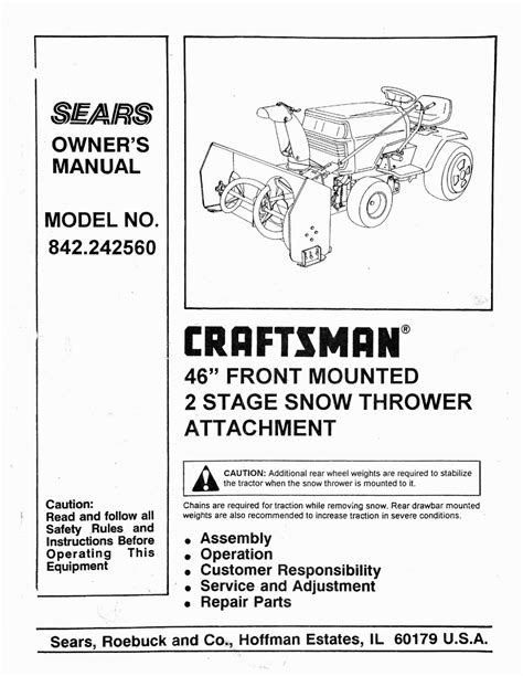 Read Craftsman 41A4315 7D Owners Manual 
