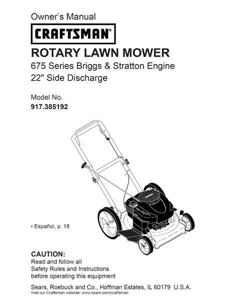 Read Online Craftsman Briggs And Stratton Lawn Mower Manual File Type Pdf 
