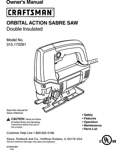 Full Download Craftsman Saber Saw Manual 