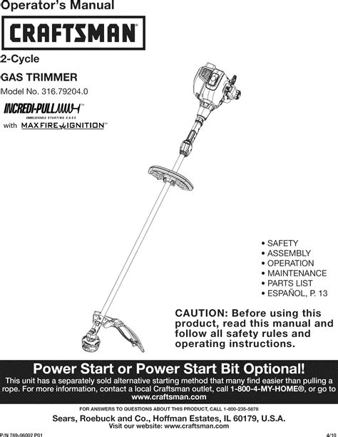 Read Online Craftsman String Trimmer Manual File Type Pdf 