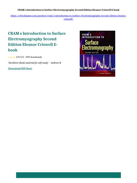 Cram S Introduction To Surface Electromyography Second Edition