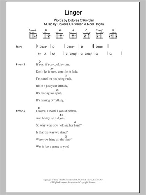 Cranberries Linger Chords