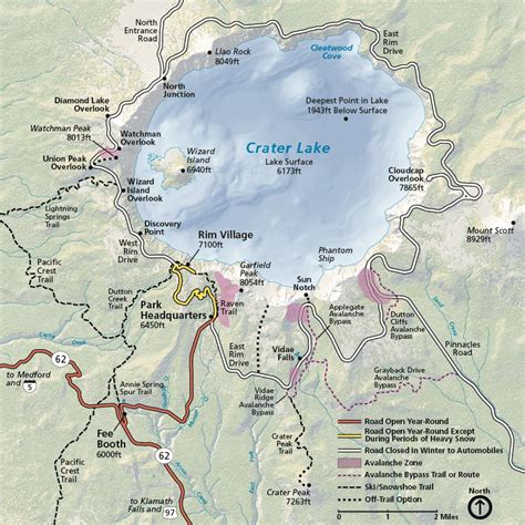 Crater Lake Map