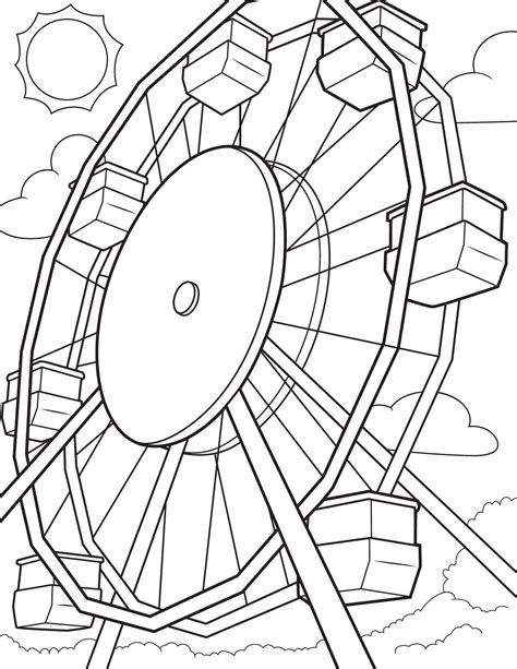 Crayola Canada Ferris Wheel Colouring Page Ferris Wheel Coloring Page - Ferris Wheel Coloring Page