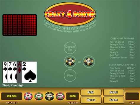 crazy four card poker