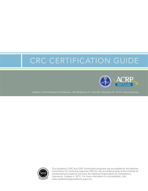 Read Crc Certification Guide 