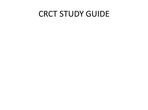 Download Crct Study Guide 